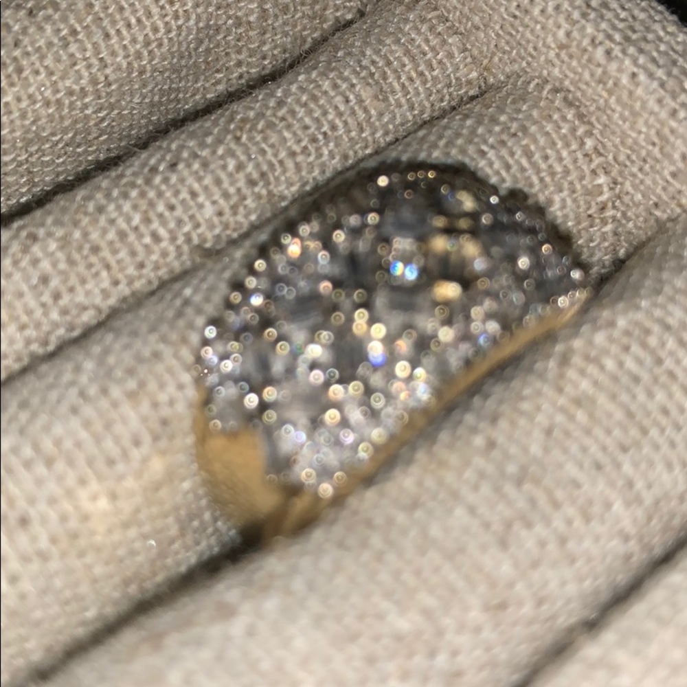 14k 1 ctw Diamond and Solid Gold Starburst Ring 7 - Picture 3 of 4
